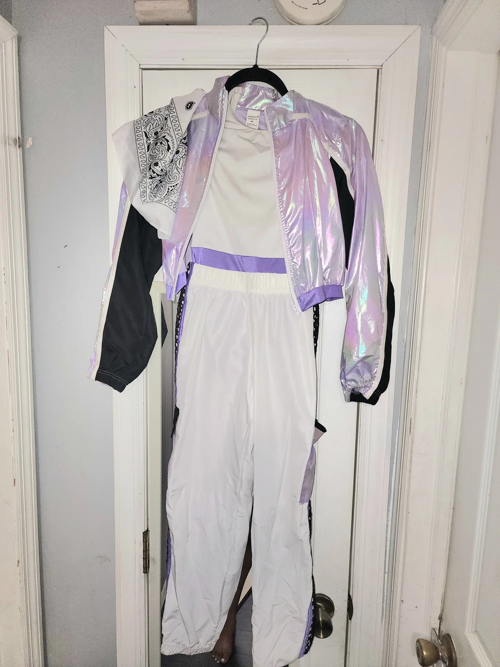 Kids Iridescent Pink Dance Tracksuit Jacket and Pants